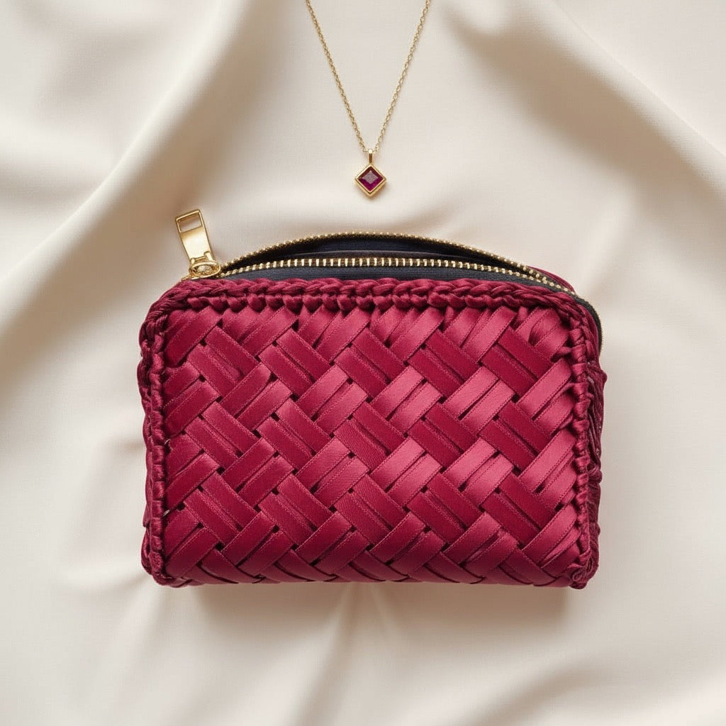 Grand Bloom Purse- Noir Rose