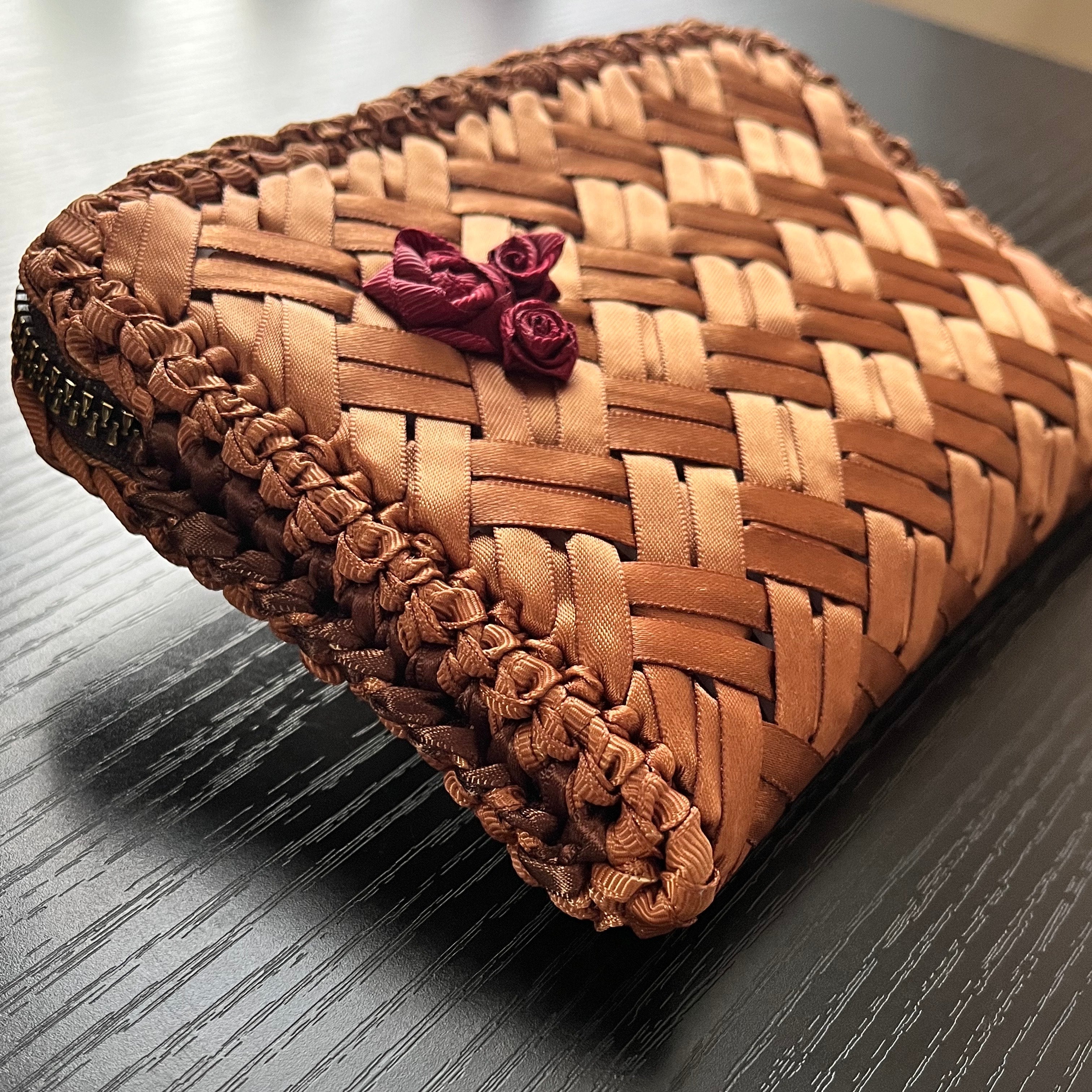 Harmonia Bloom Convertible Bag – Golden Brown (roses)