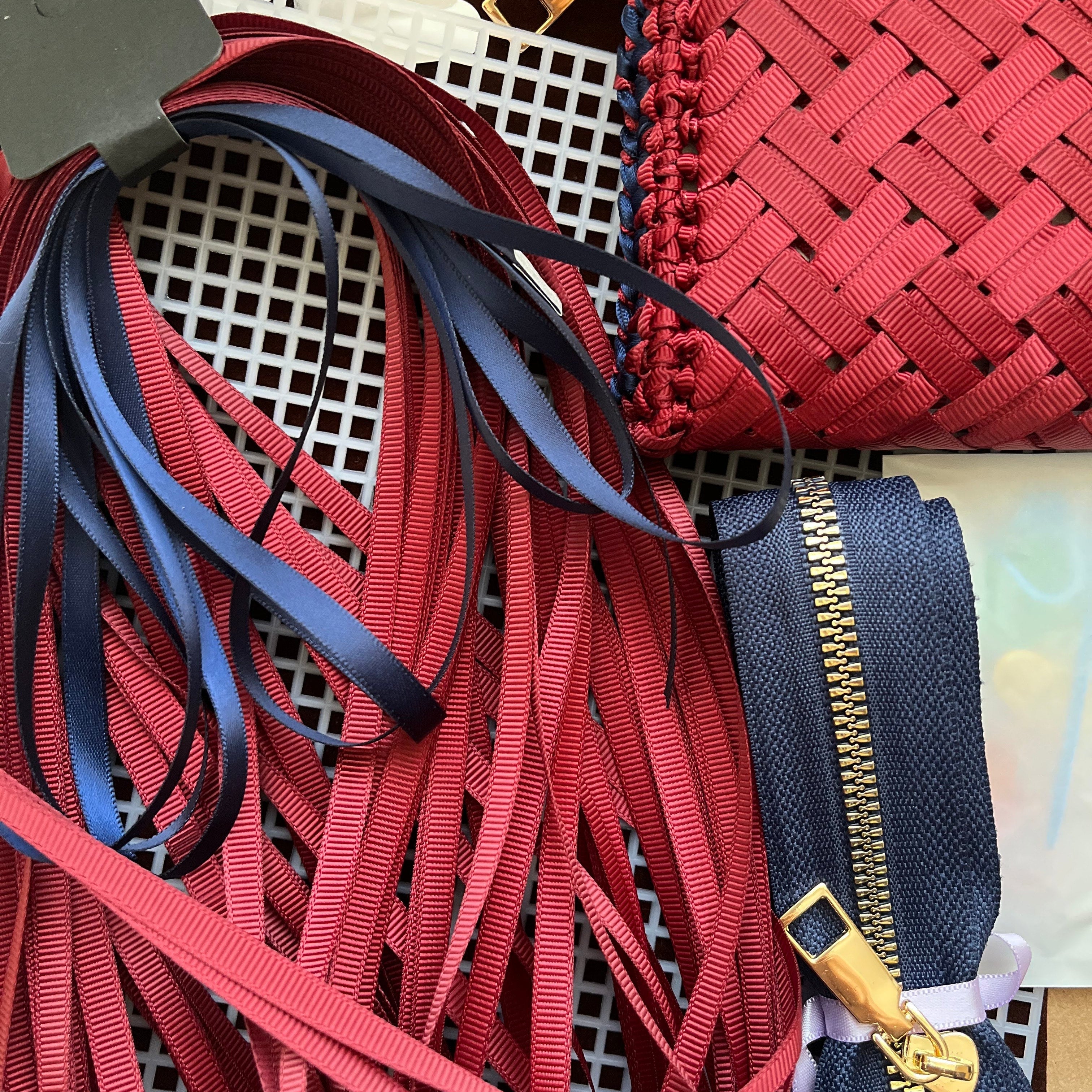 Beginner-friendly ribbon bag craft kit